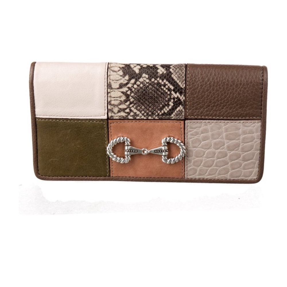 Brighton Leather Patterned Continental Wallet - image 1